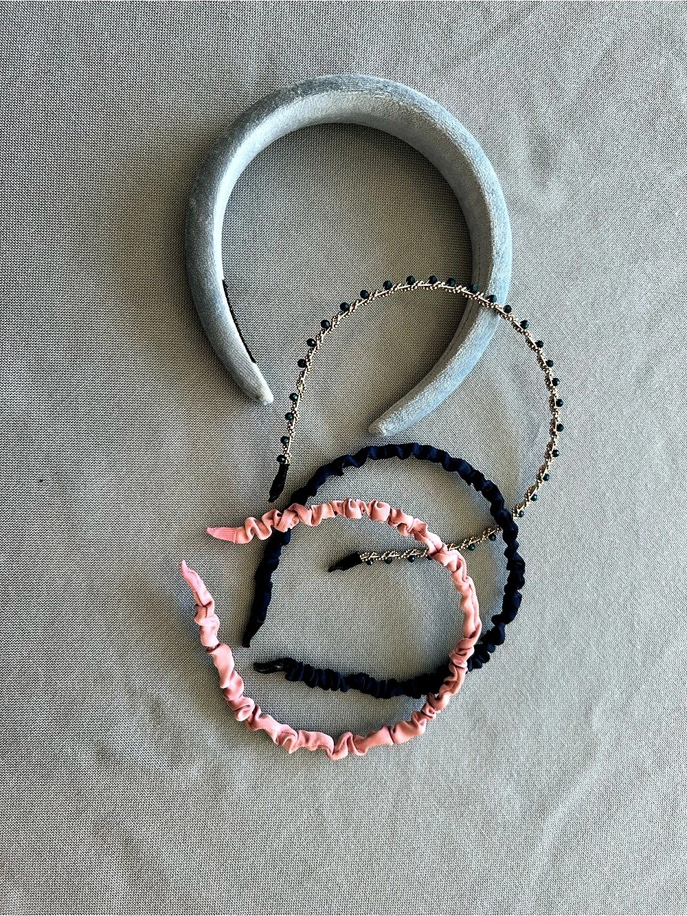 Set of 4 Headbands in Pink & Blue Like New